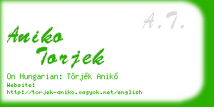 aniko torjek business card